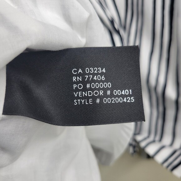 Club Monaco Striped Knee Length Dress Black White Women’s Size 0 Fit And Flare - Picture 14 of 16